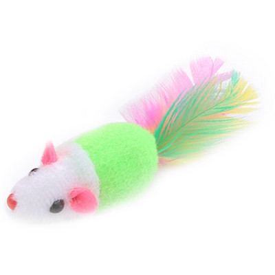 Legendog 1db Vicces macska egér játék mesterséges plüss egér cicajáték toll macska interaktív játék cica rágójáték kisállat kiképző játék