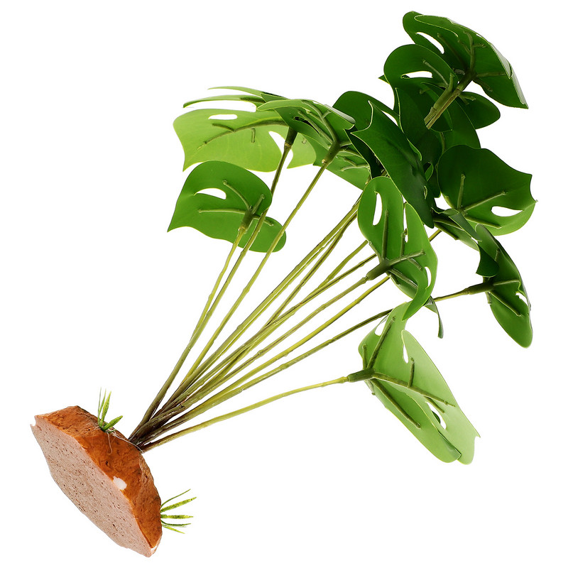 Teknősdoboz gyíktartály dekoráció Pók hüllő terrárium kiegészítők Mesterséges akváriumi növények haldísz