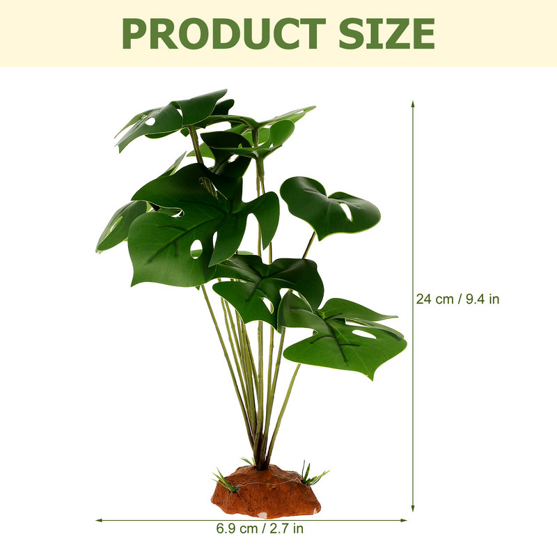 Teknősdoboz gyíktartály dekoráció Pók hüllő terrárium kiegészítők Mesterséges akváriumi növények haldísz