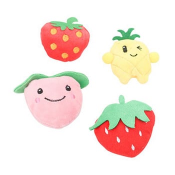 Παιχνίδια βελούδινα Catnip Cartoon Fruits Shaped Διαδραστικό παιχνίδι βελούδινης γάτας Παιχνίδι κατοικίδιο ζώο μασώμενο παιχνίδι νύχια Thumb Bite mint For Cats Παιχνίδια δοντιών