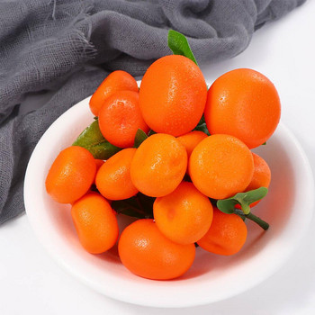 Φρούτα Αφρώδες Υλικό Στολίδια σπιτιού με Φρούτα και Φύλλα Διακόσμηση πάρτι Μανταρίνι Μοντέλο Ψεύτικα Πορτοκάλια Τεχνητά Φρούτα