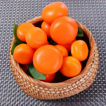 Φρούτα Αφρώδες Υλικό Στολίδια σπιτιού με Φρούτα και Φύλλα Διακόσμηση πάρτι Μανταρίνι Μοντέλο Ψεύτικα Πορτοκάλια Τεχνητά Φρούτα