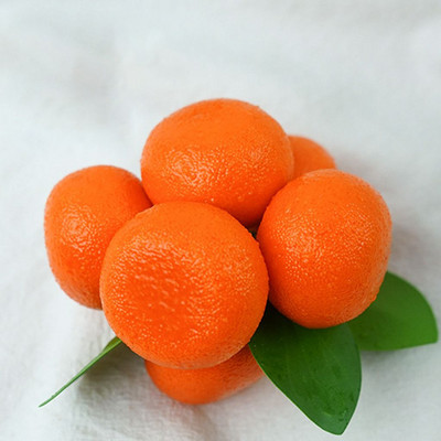 Gyümölcsök Hab Anyag Otthoni díszek gyümölcsökkel és levelekkel Party dekoráció Mandarin Modell Hamis narancs Műgyümölcs