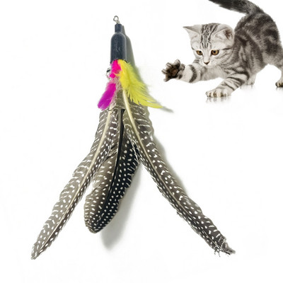 Többszínű macska ugrató játék póttoll, utántölthető macskapálca játék cica macska számára szórakoztató gyakorlatok, játék bot nélkül