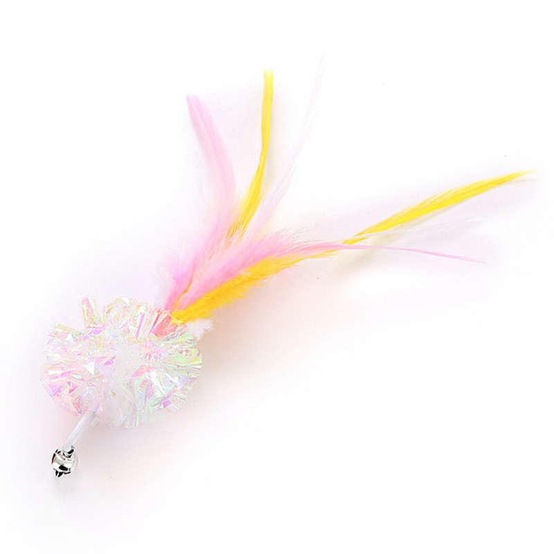 Többszínű macska ugrató játék póttoll, utántölthető macskapálca játék cica macska számára szórakoztató gyakorlatok, játék bot nélkül