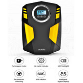 Hordozható autós légkompresszor DC 12V digitális gumiabroncs-felfújó légszivattyú 150 PSI automatikus légszivattyú autós motorkerékpár LED-es könnyű gumiabroncs szivattyúhoz