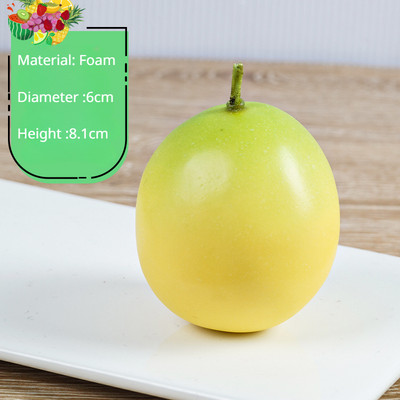 2 DB mesterséges gyümölcsök maracuja-kijelző kellékek hab golgotagyümölcs kirakatdísz modell