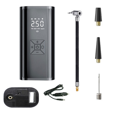 Digitális gumiabroncsnyomás-mérő LED-kijelző, automatikus légszivattyú, vezeték nélküli kézi légszivattyú járműmotorokhoz autógumi-golyókhoz