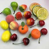 Gyümölcshab Zöldség hamis gyümölcs modell szimulációja mesterséges gyümölcs alma eper narancs cseresznye lakberendezési díszek