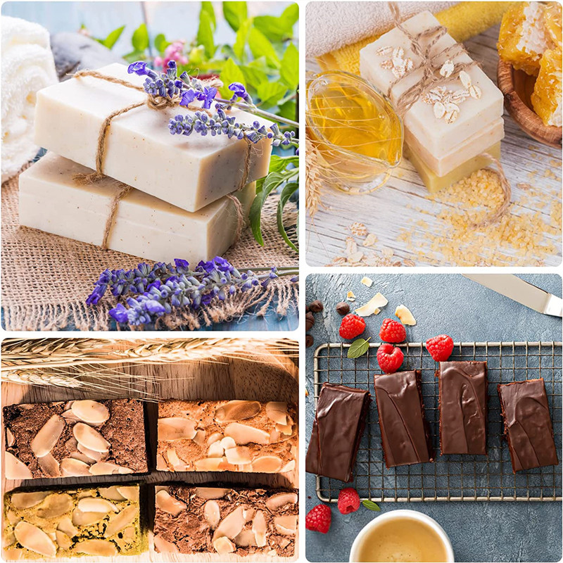 6 üreges szilikon szappanforma négyzet alakú téglalap alakú, kézzel készített szappanforma hordozható egyedi szappanforma készítő eszközök születésnapi ajándékok