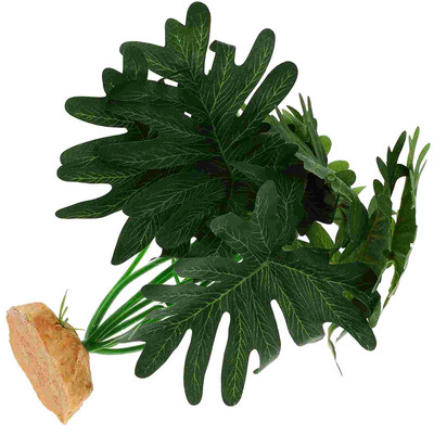 Hüllők Terráriumi Kiegészítők Dekoratív Élőhelyek Díszek Mesterséges Akváriumi Kellékek Zöld