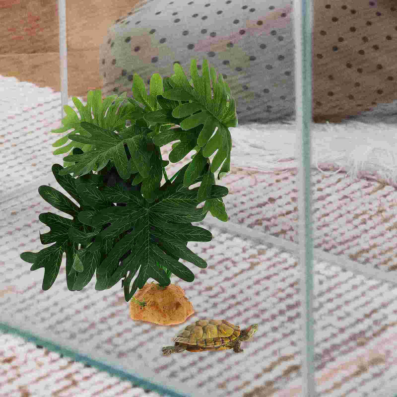 Hüllők Terráriumi Kiegészítők Dekoratív Élőhelyek Díszek Mesterséges Akváriumi Kellékek Zöld