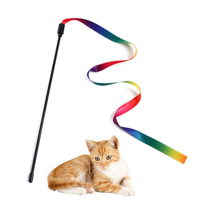 1db macskapálca játék aranyos, vicces színes rúd kötegelő pálca műanyag kisállatjátékok macskáknak Interaktív kötekedő macskajátékok kisállat kellékek