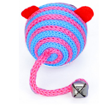 Legendog Pet Cat Toys Cats Mouse Toy Nylon Interactive Cat Rope Ball Funny Pet Chew Toy Cat Bell Toys For Cats Kitten