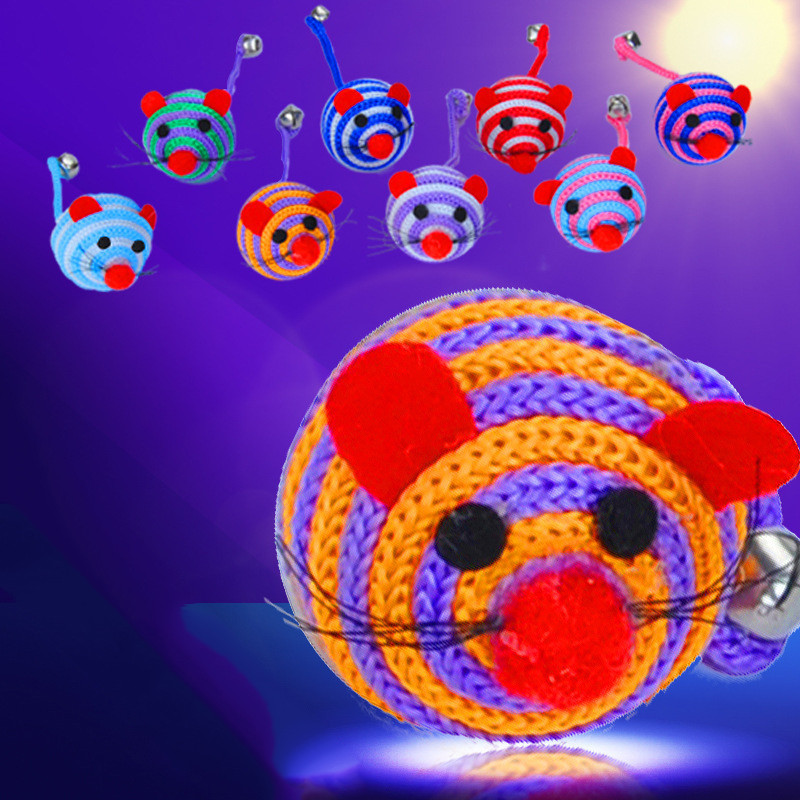 Legendog kisállat macska játékok Macskák egér játék nejlon interaktív macska kötéllabda Vicces kisállat rágójáték macska csengő játékok macskáknak cica