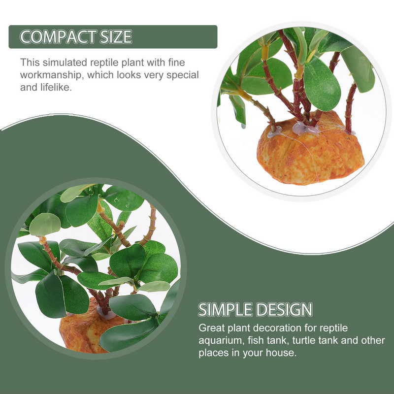 Hüllők Akvárium Díszítések Szimuláció Műanyag Terrárium Növények Hegymászó Háziállat