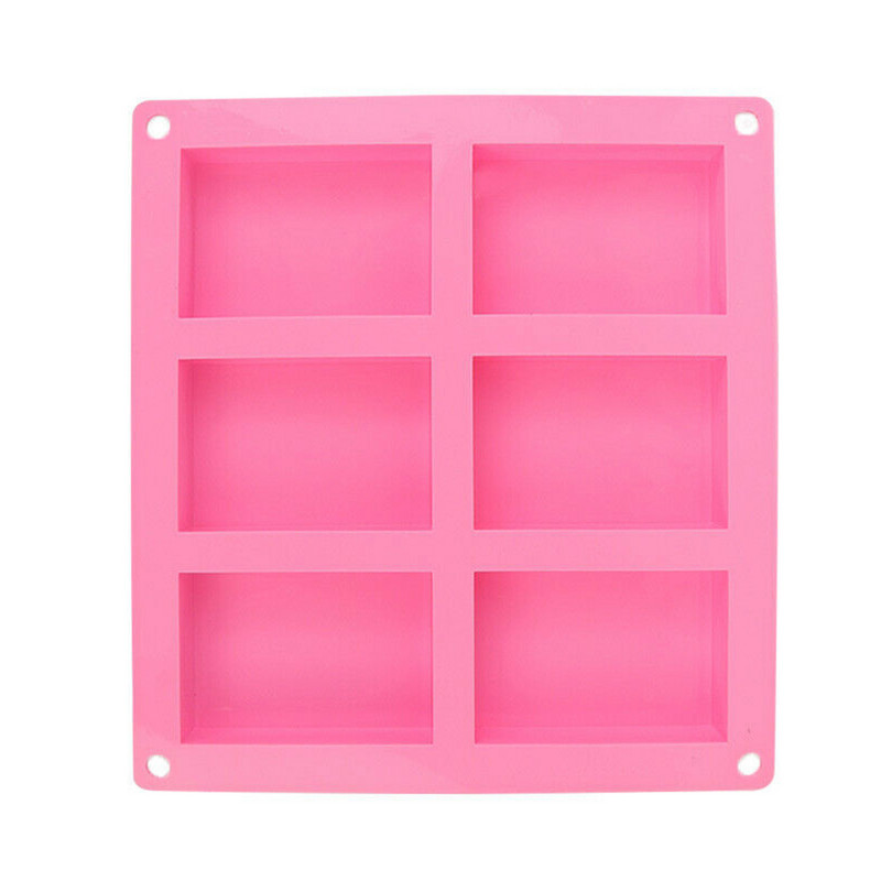 6 kamrás téglalap alakú négyzet alakú torta szilikagél sütőforma kézi szappanforma DIY jégtál zselés torta cukorka csokoládé forma