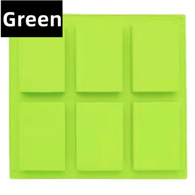 A legújabb 6 rácsos, téglalap alakú szilikon szappankészítő formák barkácsolás csokoládéhab torta sütőedények fagylaltforma szerszámok születésnapi ajándékok 2023-hoz