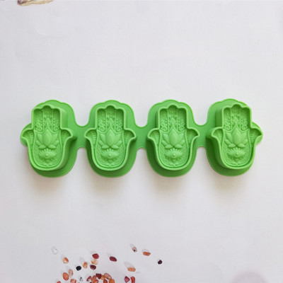 3D lótusz bergamott virág, kézzel készített szappan szilikon forma DIY kéz Fatima tortaforma gyertya kristály epoxi forma tortadísz