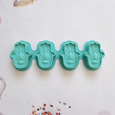 3D lótusz bergamott virág, kézzel készített szappan szilikon forma DIY kéz Fatima tortaforma gyertya kristály epoxi forma tortadísz