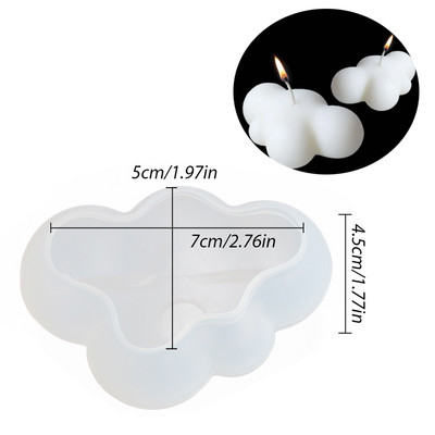 8 üreges rajzfilm felhő szilikon szappan forma barkácsolás gyertyagyanta vakolat készítő készlet csokis keksz torta jégforma lakberendezési ajándék