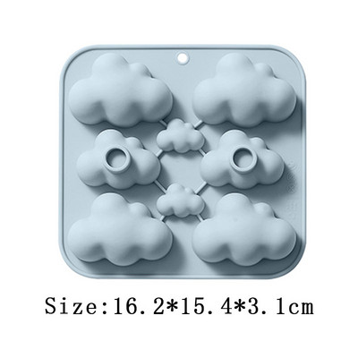 8 üreges rajzfilm felhő szilikon szappan forma barkácsolás gyertyagyanta vakolat készítő készlet csokis keksz torta jégforma lakberendezési ajándék