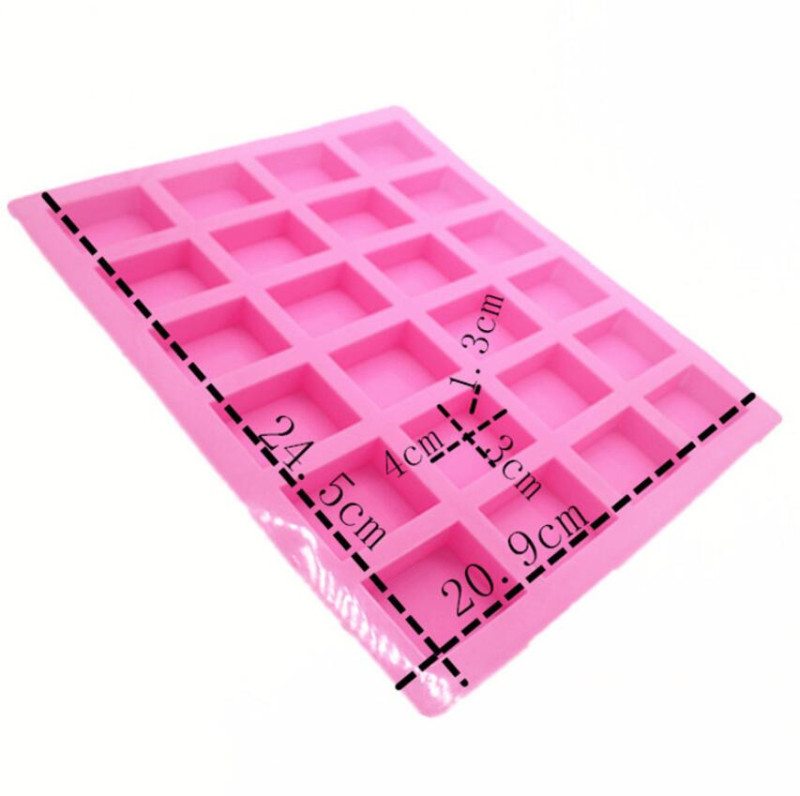 FORRÓ szilikon puding cukorka forma 24 üreges négyzet alakú szilikon szappan forma kézzel készített gyertya díszítő forma szappan kézműves kellékek