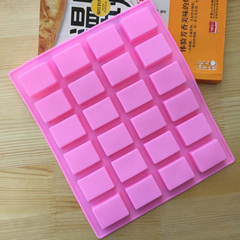 FORRÓ szilikon puding cukorka forma 24 üreges négyzet alakú szilikon szappan forma kézzel készített gyertya díszítő forma szappan kézműves kellékek