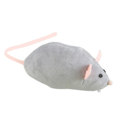 Szimulációs egér macskajáték Vicces puha plüss egérhangú, nyikorgó játék macskáknak karcolás-harapásálló interaktív cica macskamenta játék