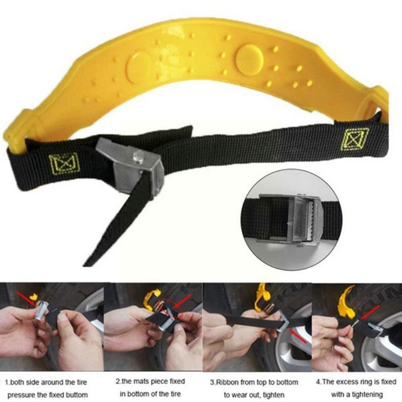 1 db autó hólánc univerzális TPU állítható csúszásgátló gumiabroncs lánc autós SUV teherautóhoz L0G4