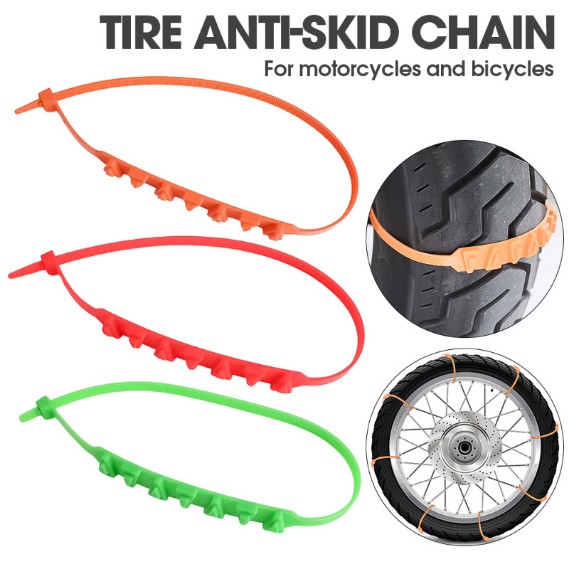 6gab Pretslīdēšanas Sniega Ķēdes Motocikli Velosipēdi Riteņi Riepa Neslīdoša Sniega Ķēdes Pretslīdēšanas Kabeļu Saites Ceļu satiksmes drošības piederumi