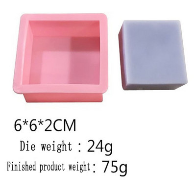 1 db Nagy kocka négyzet alakú szappan szilika forma gyertya torta zselés gyanta szilikon forma négyzet alakú szappankészítéshez