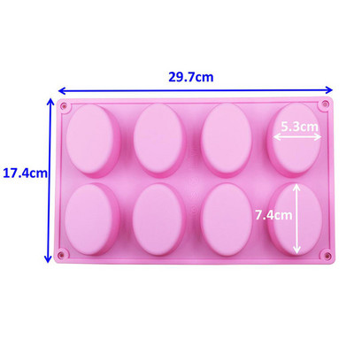 1 db szilikon forma Nem mérgező szappan forma Könnyen tisztítható fondant tortaforma tortadíszítő eszközök ovális szilikon konyhai kütyük