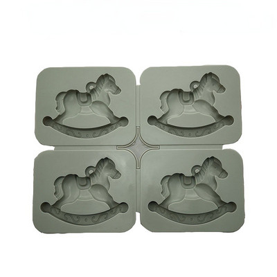 Szilikon 4 üregű trójai faló alakú aromaterápiás forma, kézzel készített eszközök parfümszappan gyanta kézművességhez