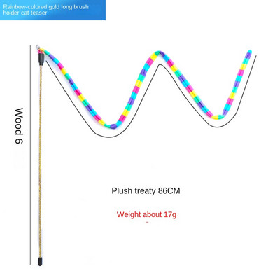 Macskajátékok Szivárványcsíkok Vicces macskabot csengővel, interaktív játék kisállatkellékek macskajátékok interaktív macskajáték féreg zsinóron