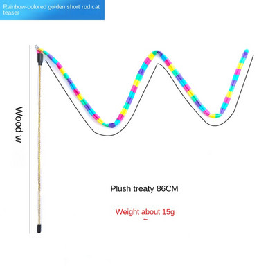 Macskajátékok Szivárványcsíkok Vicces macskabot csengővel, interaktív játék kisállatkellékek macskajátékok interaktív macskajáték féreg zsinóron