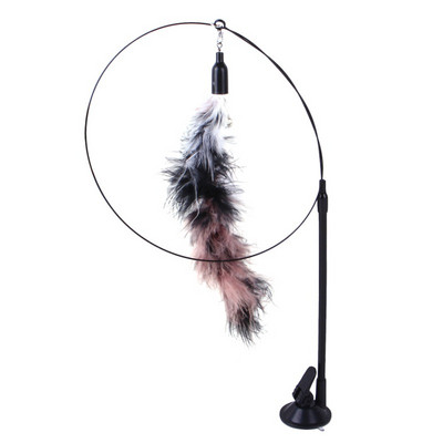 Interaktív macskajáték vicces szimulációs tollmadár harangmacska-bottal játék cicák számára kötekedő pálca játék macska kellékek