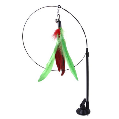 Interaktív macskajáték vicces szimulációs tollmadár harangmacska-bottal játék cicák számára kötekedő pálca játék macska kellékek