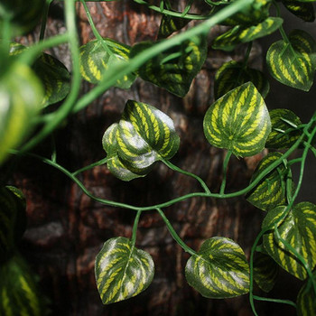 Τεχνητά Τροπικά Φυτά Ερπετό Τεχνητά Φύλλα Τροπικά Φυτά Αμπέλια Δεξαμενή Φύλλα Διακόσμηση Ρεαλιστική Αδιάβροχη Δεξαμενή Φυτών