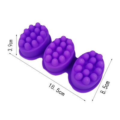 Új 3D kézzel készített szilikon szappan formák Masszázs terápia bár formázó tálca forma szerszámok barkács ovális formájú szappanok gyanta kézművesség