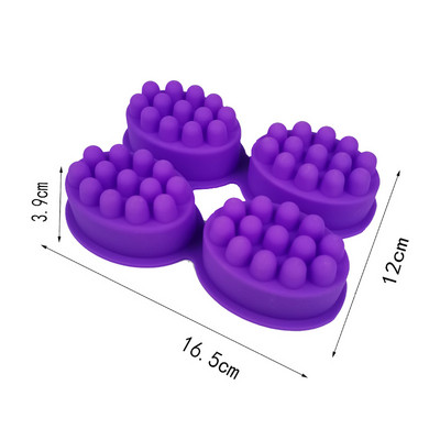 Új 3D kézzel készített szilikon szappan formák Masszázs terápia bár formázó tálca forma szerszámok barkács ovális formájú szappanok gyanta kézművesség