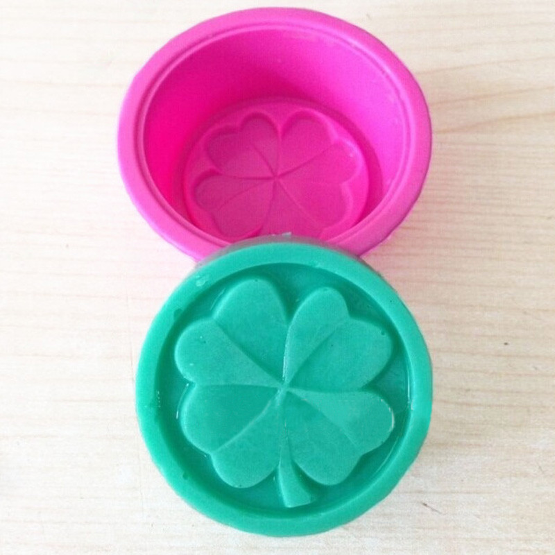 Pašdarināts pārtikas amatniecības silikona ledus kubiņš konfektes šokolādes atkārtoti lietojamas ziepju veidnes ziepju pagatavošanas stienis cepšanas veidne četru lapu āboliņa veidne