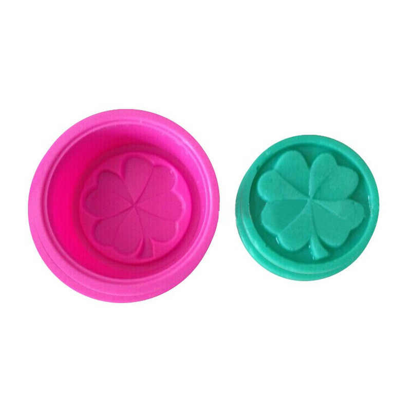 Pašdarināts pārtikas amatniecības silikona ledus kubiņš konfektes šokolādes atkārtoti lietojamas ziepju veidnes ziepju pagatavošanas stienis cepšanas veidne četru lapu āboliņa veidne