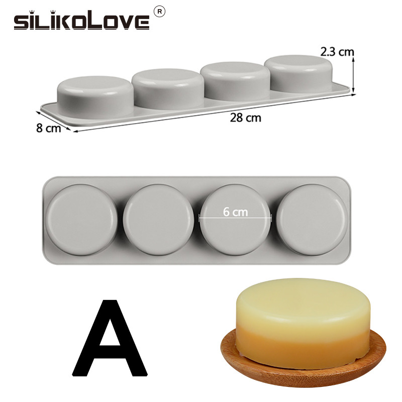 SILIKOLOVE DIY szilikon szappan forma kézzel készített szappankészítő formákhoz 3D forma ovális kerek négyzet alakú szappanok formák szórakoztató ajándékok