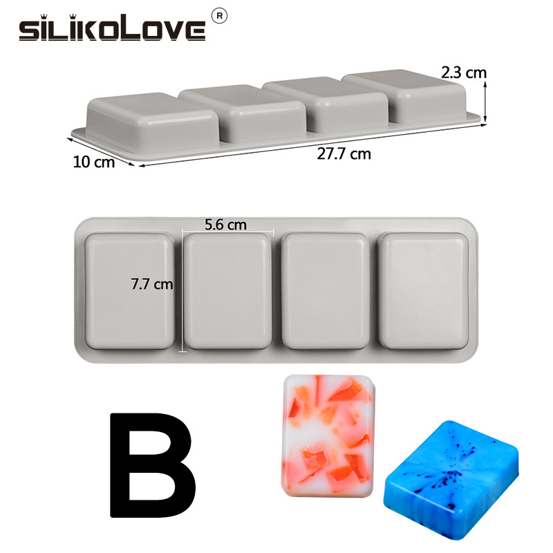 SILIKOLOVE DIY szilikon szappan forma kézzel készített szappankészítő formákhoz 3D forma ovális kerek négyzet alakú szappanok formák szórakoztató ajándékok