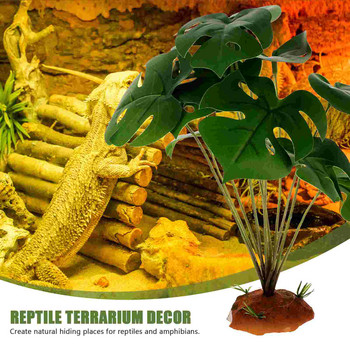 Τεχνητά φυτά ενυδρείου Terrarium Landscape Reptile Decor Lizard Tank Accessories Habitat