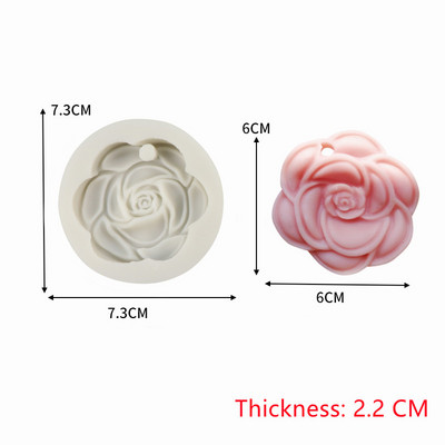 Virág Medál Szilikon Penész Rózsa Gyertya Aroma Szójabab Viasz Gipsz Szappan Autó Akasztó Ajándékok Sütés Torta Dekor Ruházat Illat