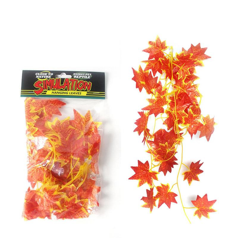 Hüllők Növények Mesterséges Mesterséges Levelek Trópusi Növények Szőlőtőke Tanklevelek Dekoráció Reális vízálló növények Tartályos élőhely