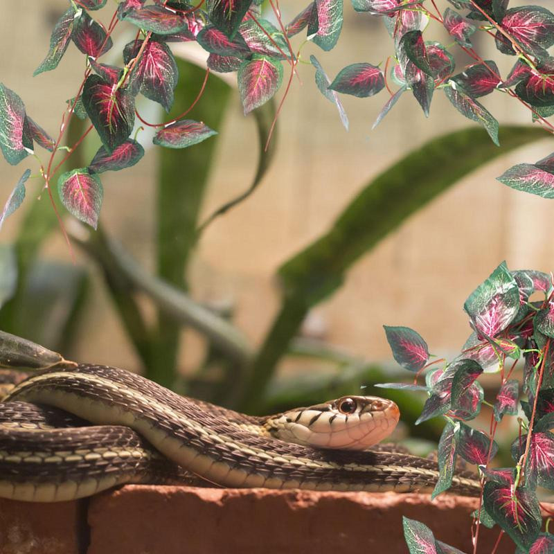 Terráriumi növények hüllők szőlőlevelek trópusi tartálylevelek élőhely Hegymászó pihenő mesterséges levelek dekoráció kígyó béka teknős számára