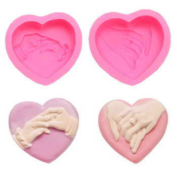 3d Силиконова форма за сапун във формата на сърце Направи си сам форма за сапун във формата на сърце Форма за свещи Шоколадова свещ за правене на сапун Форма за сватбен подарък